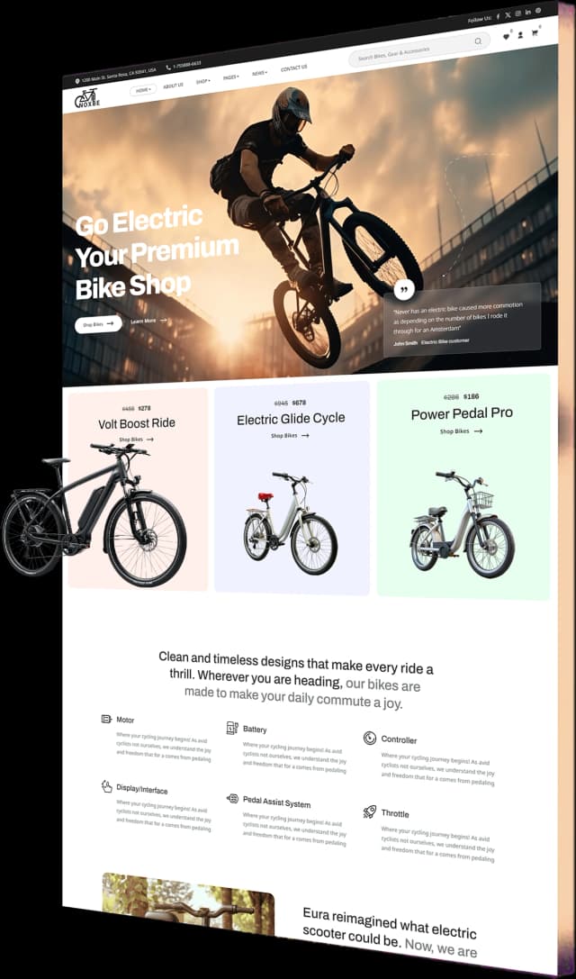 Cycling eCommerce Website