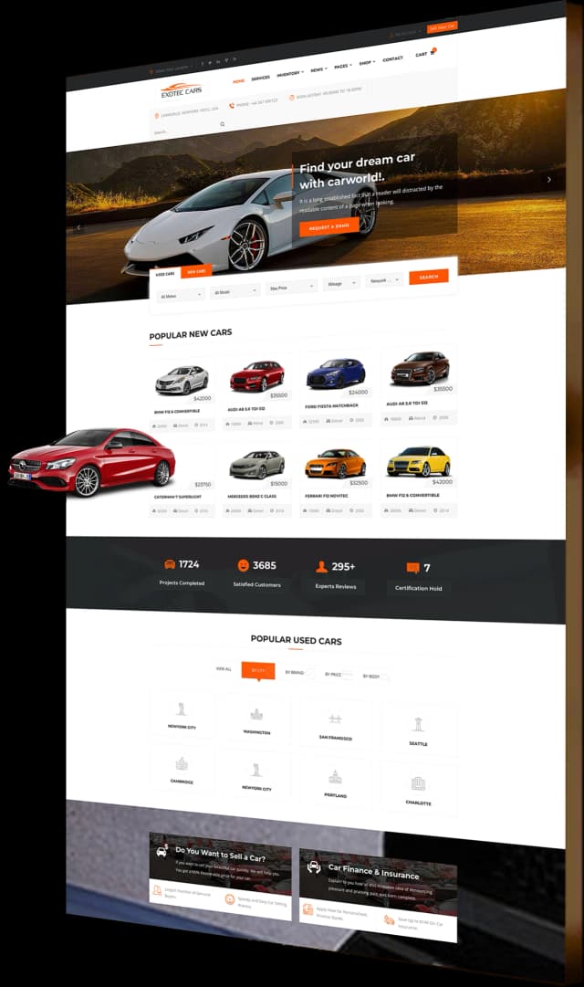 Luxury Car eCommerce Website